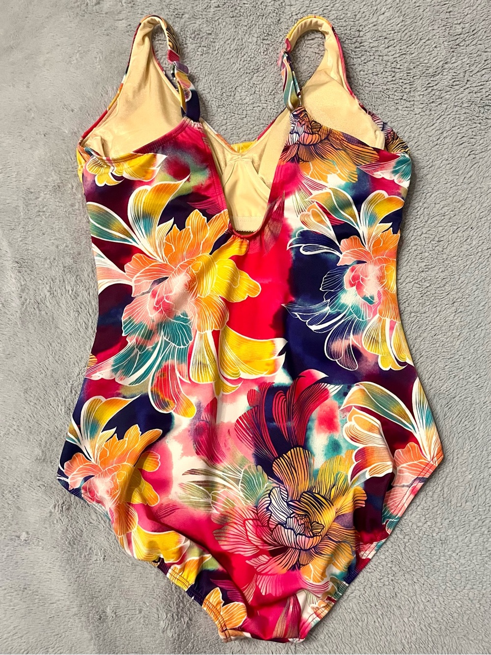 MIRACLESUIT x Talbots Floral One Piece Swimsuit Size 14 - Picture 2 of 8